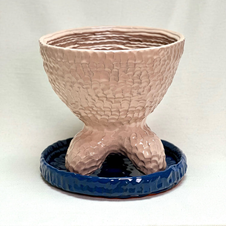 Beatlejuice Planter with blue base, 2021