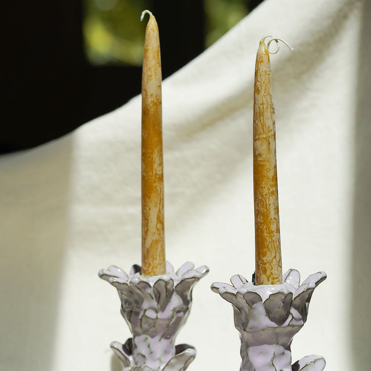 Orchid Candlestick Pair