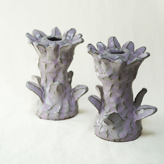 Orchid Candlestick Pair