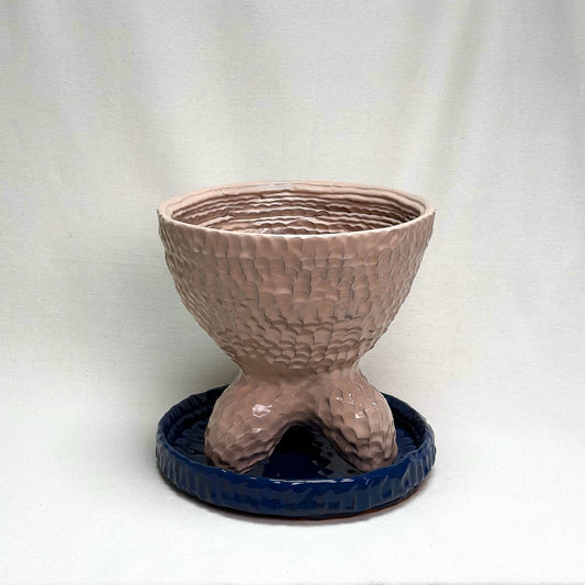 Beatlejuice Planter with blue base, 2021