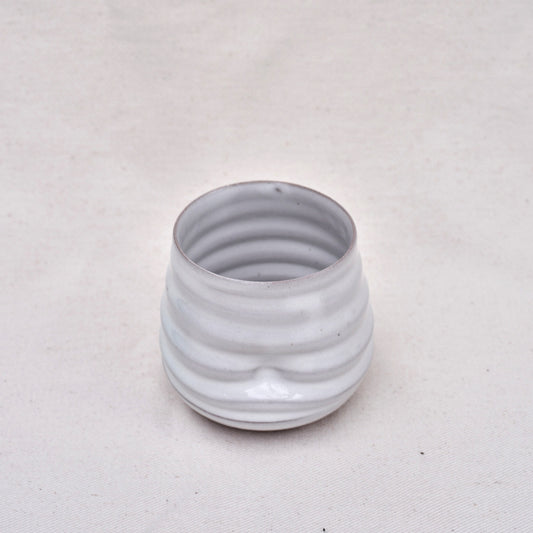 Ceramic sipping cup, cream (set of 4)